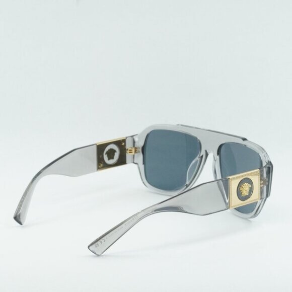 🕶️ New Versace VE4436U 530580 Sunglasses - Transparent Grey Frame - Picture 7 of 12